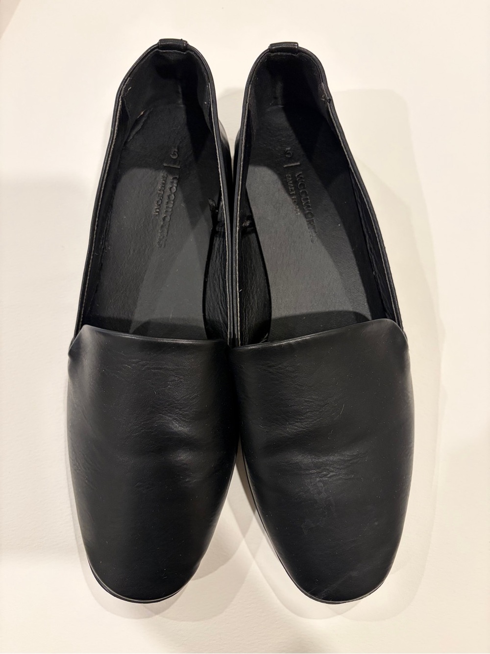 Woolworths Women's Black Faux Leather Slip-On loafers